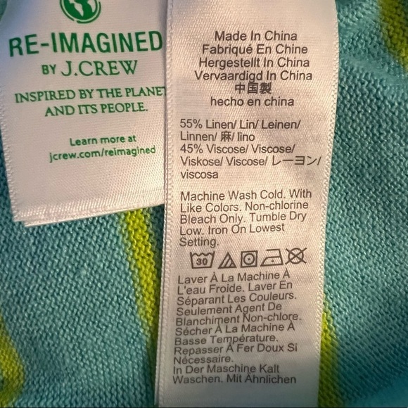 WOMAN’S Linen blend, striped top. Cool, complimentary colors perfect for summer - Picture 4 of 4